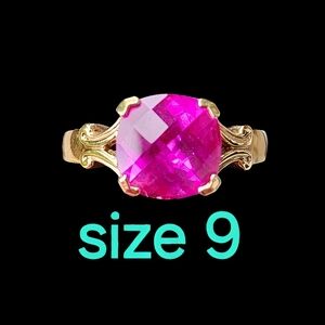 Sterling silver gold vermeil 1.97 pink sapphire relios Carolyn Pollack s…